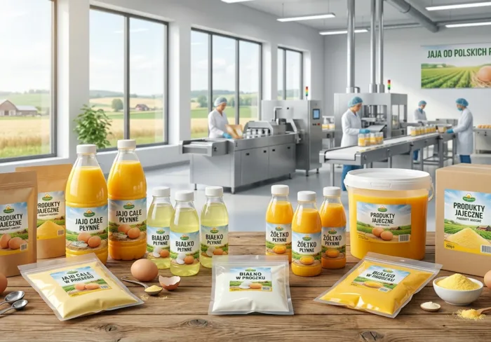 Produkty jajeczne w opakowaniach
